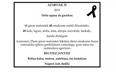 Este 25N estamos de luto